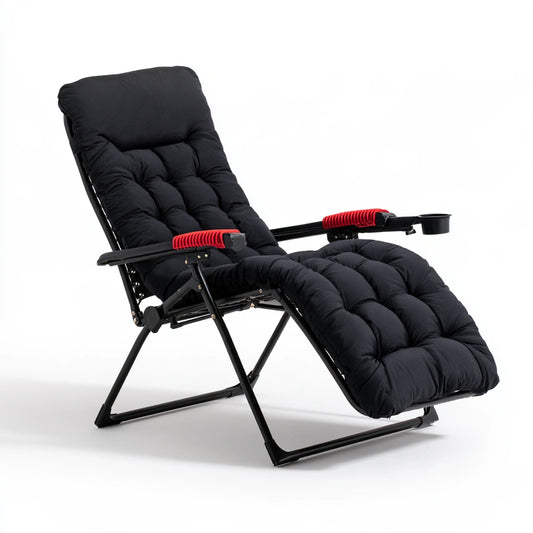 Fauteuil relax zéro gravité noir de la marque Domvirexo, avec lignes épurées, conçu pour un confort optimal.
